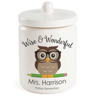 Wise & Wonderful Personalized Ceramic Treat Jar