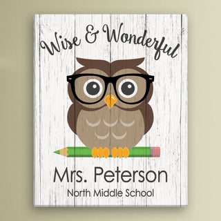 Wise & Wonderful Personalized 11x14 Canvas