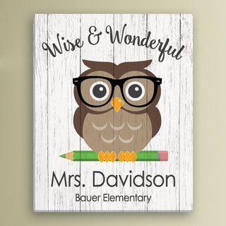 Wise & Wonderful Personalized 16x20 Canvas