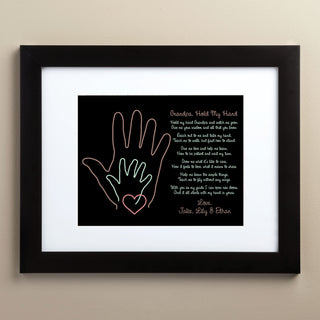 Grandpa Hold My Hand Personalized Framed Print