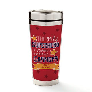 Superhero Grandpa Personalized Travel Mug