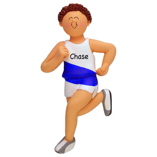 Personalized Male Runner Ornament
