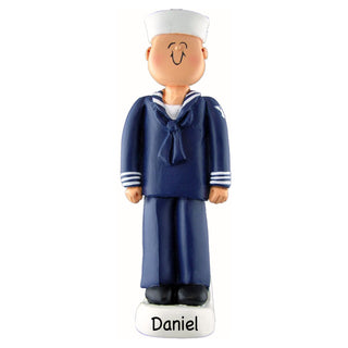 Personalized Navy Ornament
