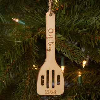 Spatula Personalized Wood Ornament