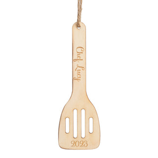 Spatula Personalized Wood Ornament