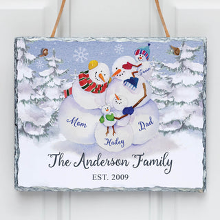 Joy of Family Personalized Wall Slate---Two Children