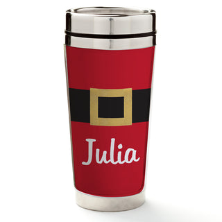 Santa's Belt Personalized Travel Mug