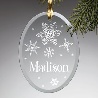 My Name Personalized Glass Ornament