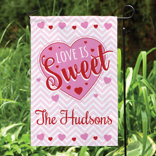 Love Is Sweet Personalized Garden Flag