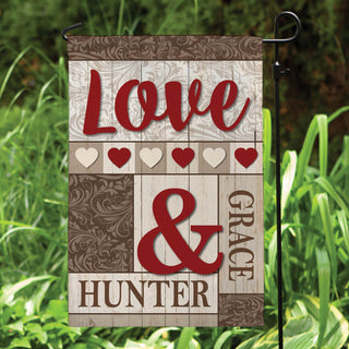 Love Personalized Garden Flag