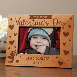 My First Valentine's Day Personalized Wood Frame