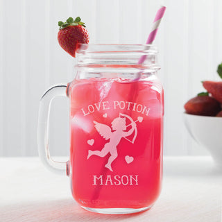Love Potion Personalized Mason Jar Glass