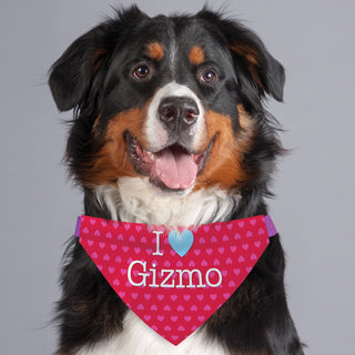 I Love My Dog Personalized Dog Bandana