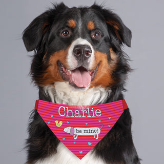 Be Mine Personalized Dog Bandana