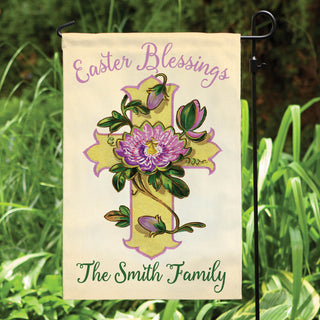 Easter Blessings Personalized Garden Flag