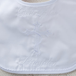 Personalized Boy's Christening Bib