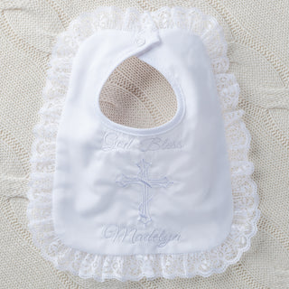 Personalized Girl's Christening Bib