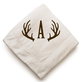 Antlers Personalized Sherpa Blanket