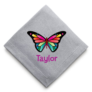Pretty Butterfly Personalized Sweatshirt Blanket