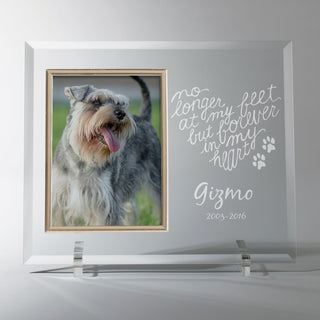 Forever In My Heart Personalized Dog Memorial Glass Frame