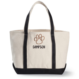 The Dog's Stuff Personalized Black Tote Bag