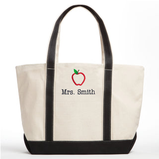 Special Teacher Personalized Black Tote Bag