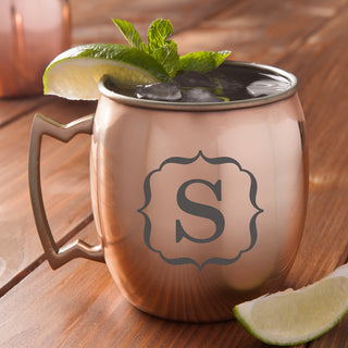 Initial Shield Personalized Moscow Mule Mug