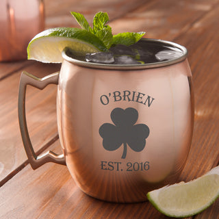 Shamrock Personalized Moscow Mule Mug