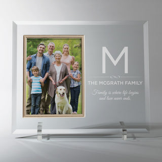 Our Family Personalized Glass Frame