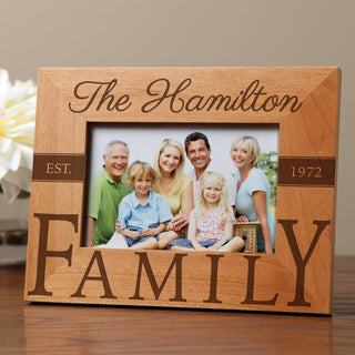 Our Family Personalized Wood Frame