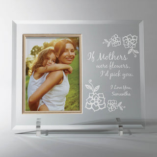 If Mothers Were Flowers Personalized Glass Frame---I Version