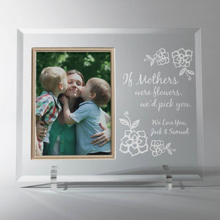 If Mothers Were Flowers Personalized Glass Frame---We Version