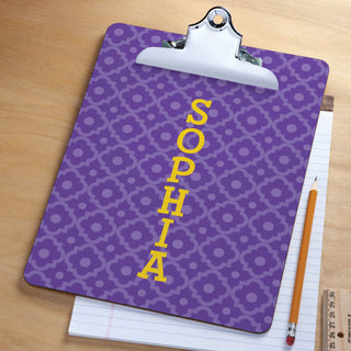 Pretty Purple Personalized Clipboard