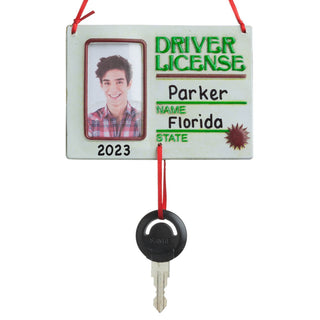 Personalized Driver's License With Photo Frame Ornament