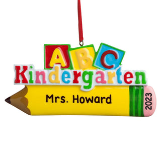 Kindergarten Teacher Personalized Ornament