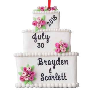 Personalized Wedding Cake Ornament