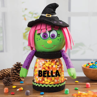 Personalized Halloween Witch Treat Jar