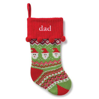 Personalized Knit Stocking---Santa