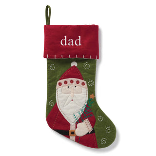 Personalized Crafty Christmas Stocking---Santa
