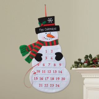 Personalized Snowman Christmas Advent Calendar