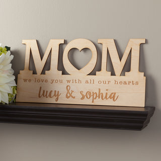 For Mom Personalized Wood Plaque