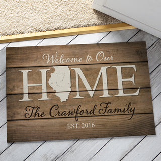 Home State Personalized Doormat