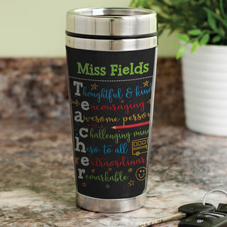 Colorful Teacher Personalized Travel Mug