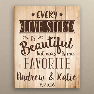 Favorite Love Story 16x20 Personalized Canvas
