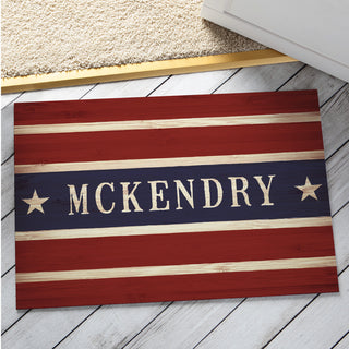 Stars and Stripes Personalized Doormat