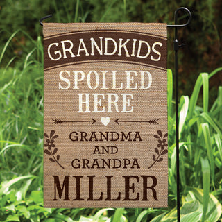 Grandkids Spoiled Here Personalized Garden Flag