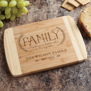 Our Family Personalized Bamboo Cutting Board