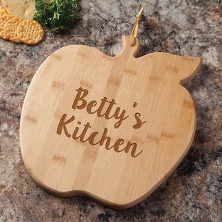 Personalized Bamboo Apple Cutting Board