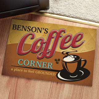 Coffee Cor Personalized Doormat - 18x27 Inch, 1/8" Thin