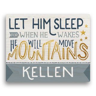 Let Him Sleep 11x14 Personalized Canvas